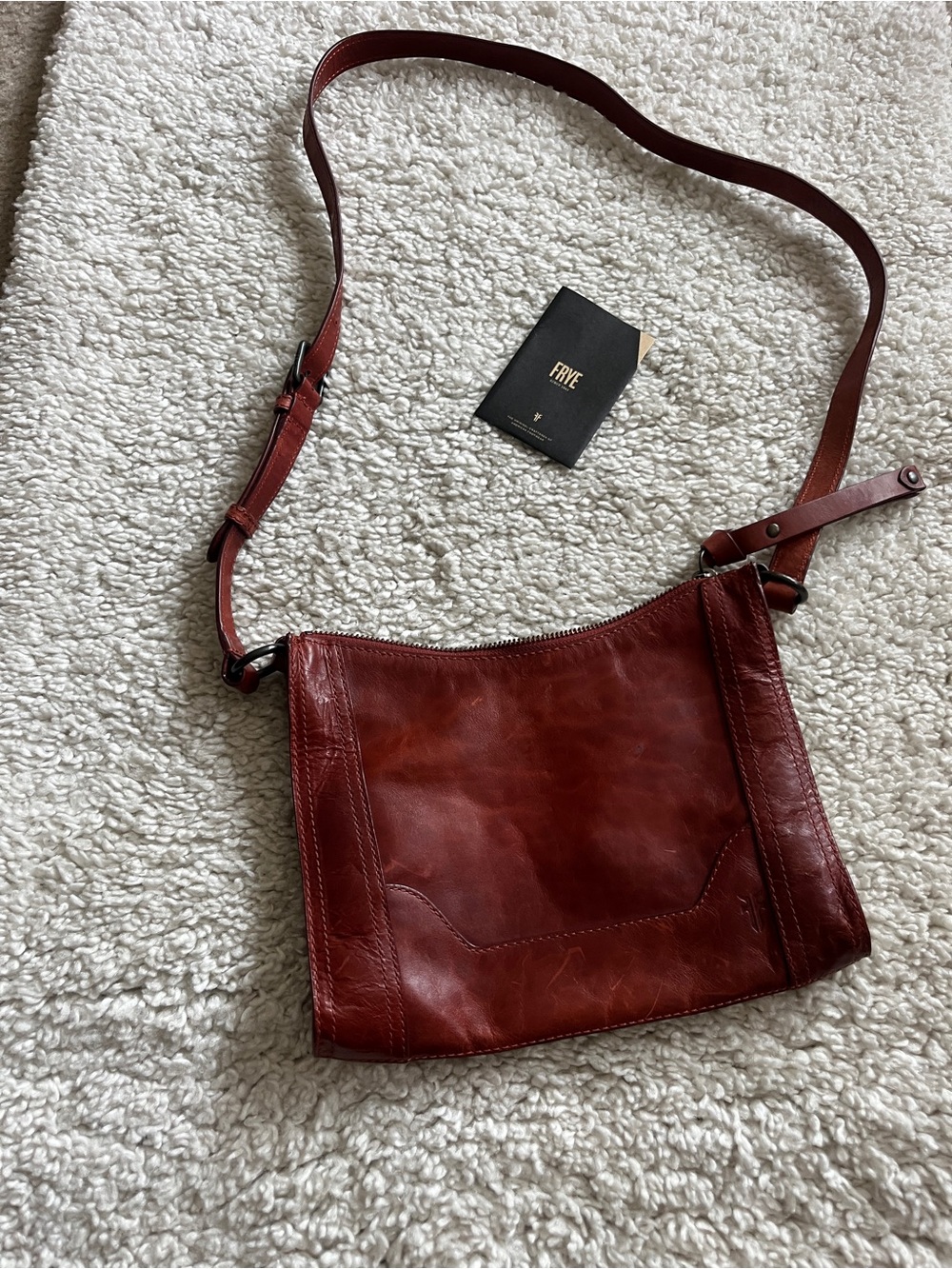 Frye leather crossbody messenger bag - Picture 3 of 14